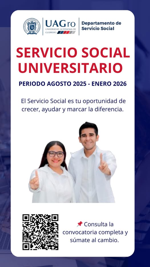 Convocatoria de Servicio Social | Agosto 2025 – Enero 2026