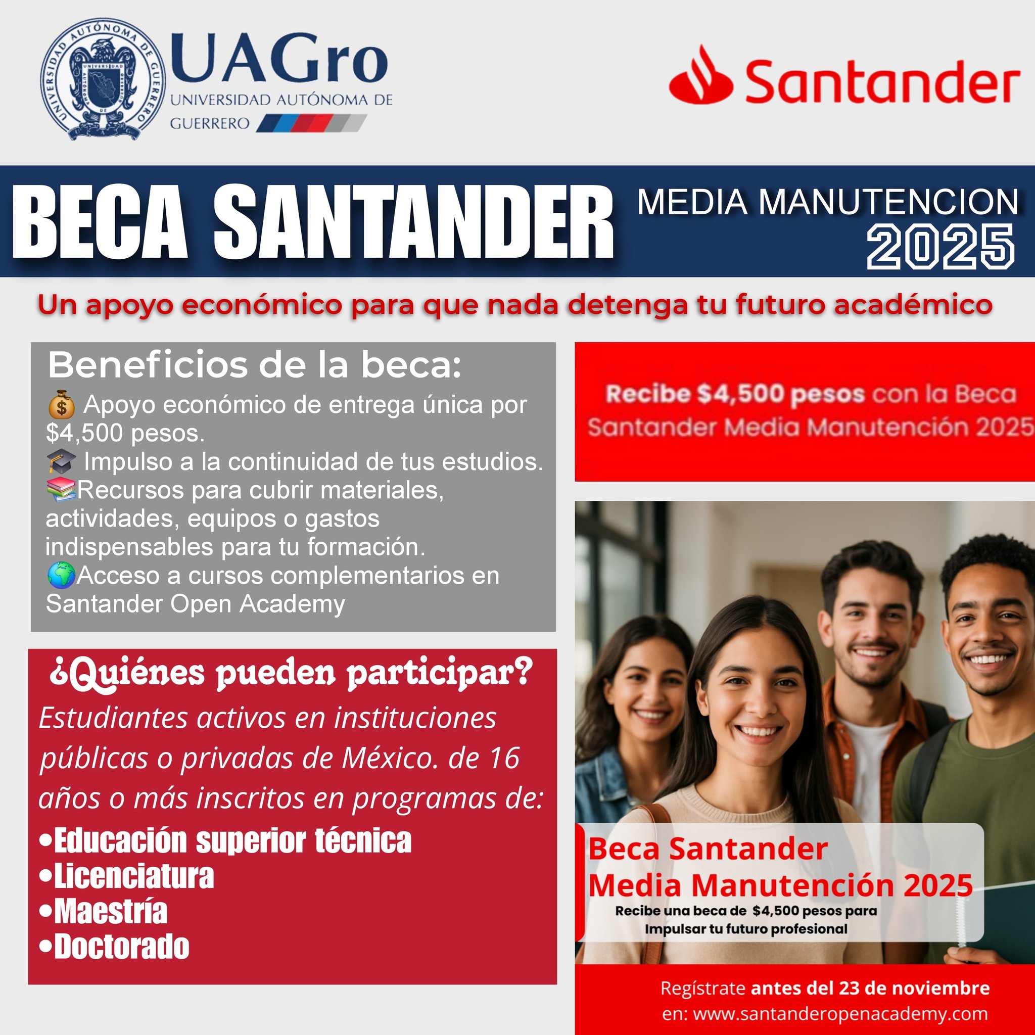 Convocatoria de Beca Santander 